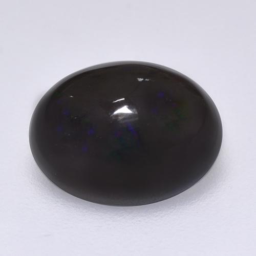 Multicolor Black Opal Gem - 1.4ct Oval Cabochon (ID: 515934)