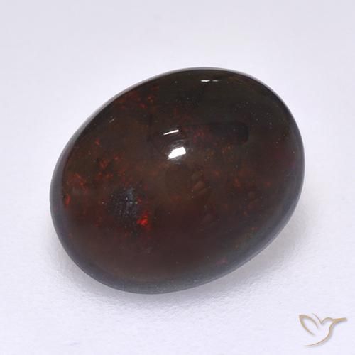 1.14ct Natural Multicolor Black Opal, Oval, Translucent