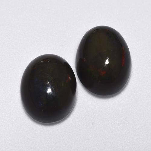 Multicolor Black Opal Gem - 1.6ct Oval Cabochon (ID: 516213)