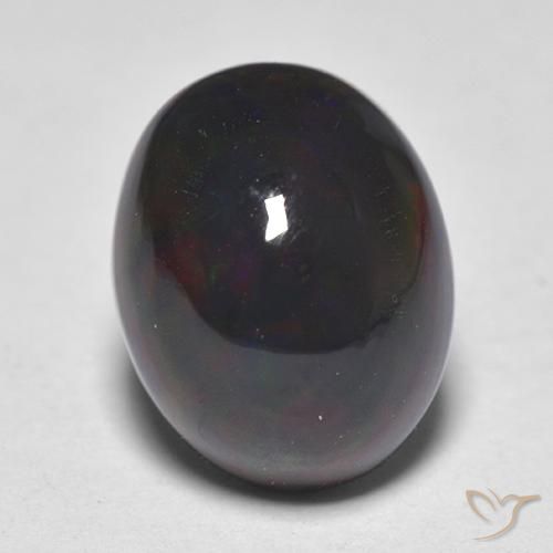 1.38ct Natural Multicolor Black Opal, Oval, Translucent