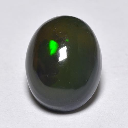 Multicolor Black Opal Gem - 1.5ct Oval Cabochon (ID: 517225)