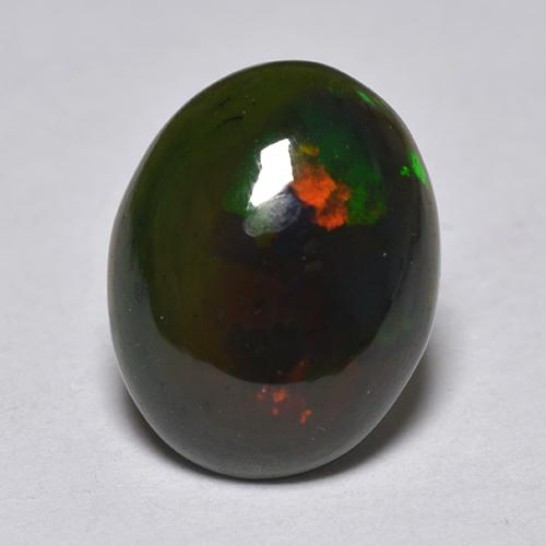 Multicolor Ópalo Negro Gema - 1ct Cabujón Óvalo (ID: 517227)