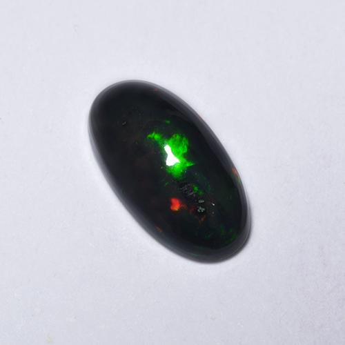 Многоцветный Черный Опал Камень - 0.9ct Овал Кабошон (ID: 518259)