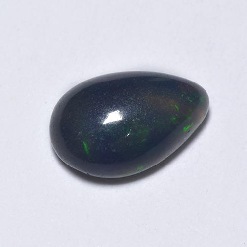 Multicolor Black Opal Gem - 1ct Pear Cabochon (ID: 518264)