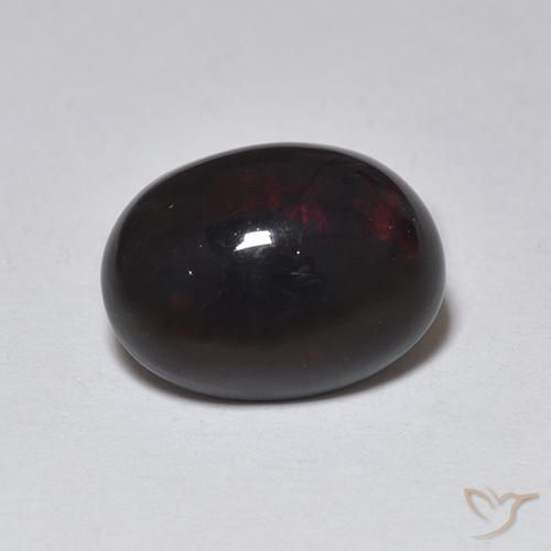 1.01 ct Multicolor Black Opal Gemstone, Black Opal Gem in Oval Cabochon Shape for Sale.