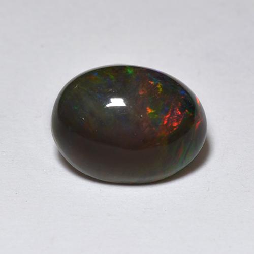 Multicolor Ópalo Negro Gema - 1.3ct Cabujón Óvalo (ID: 518354)