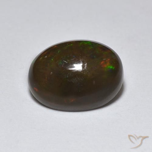 1.27ct Natural Multicolor Black Opal, Oval, Translucent