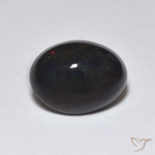 1.29ct Natural Multicolor Black Opal, Oval, Translucent