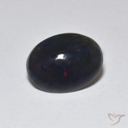 0.74ct Natural Multicolor Black Opal, Oval, Translucent