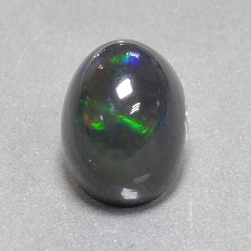Multicolor Black Opal Gem - 1.4ct Oval Cabochon (ID: 519085)
