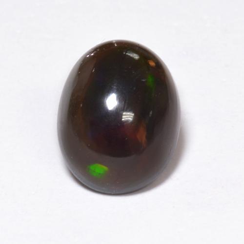 Multicolor Black Opal Gem - 1.2ct Oval Cabochon (ID: 519090)