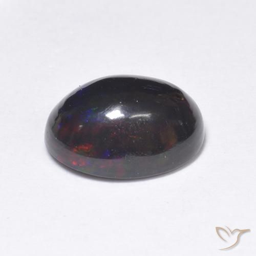1.09ct Natural Multicolor Black Opal, Oval, Translucent