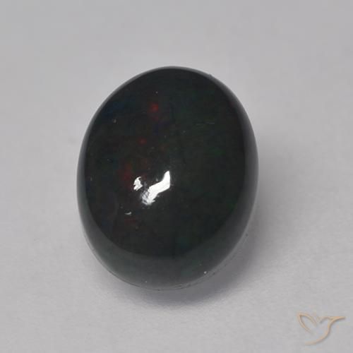 1.17ct Natural Multicolor Black Opal, Oval, Opaque
