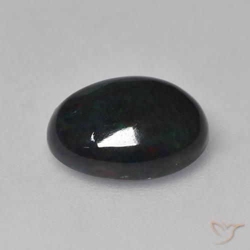 Black Opal Gemstone in 9 x 7 mm (calibrated) Size for Sale, Black Opal Stone in Multicolor Color