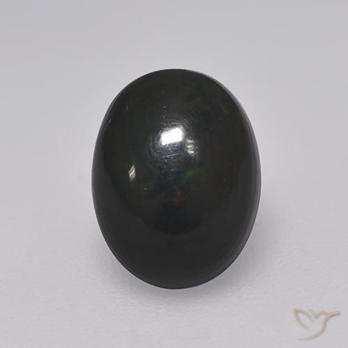 1.28ct Natural Multicolor Black Opal, Oval, Opaque