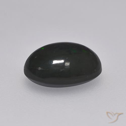 Black Opal Gemstone in 9 x 7 mm (calibrated) Size for Sale, Black Opal Stone in Multicolor Color