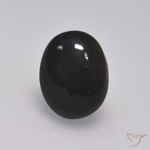 1,09 ct ovaler schwarzer Opal, 9,1 x 7,1 mm aus Äthiopien, Photo A