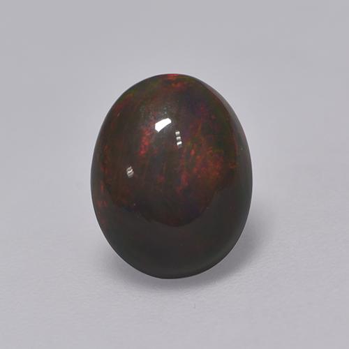 Многоцветный Черный Опал Камень - 1.2ct Овал Кабошон (ID: 529760)