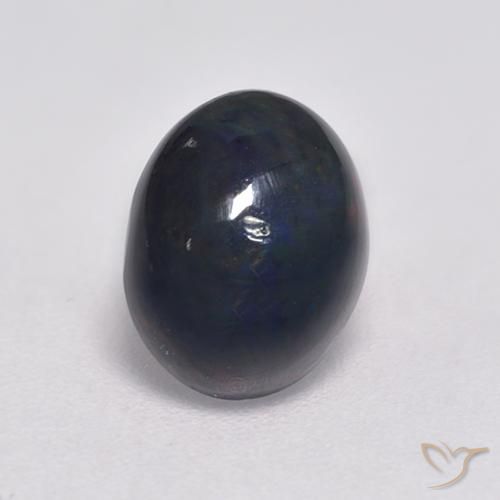 1.18ct Natural Multicolor Black Opal, Oval, Opaque