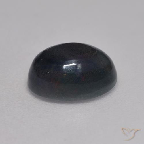 Black Opal Gemstone in 9 x 7 mm (calibrated) Size for Sale, Black Opal Stone in Multicolor Color