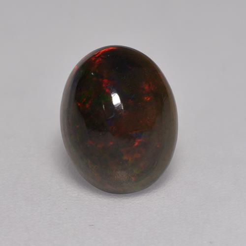 彩色 黑蛋白石 Gem - 1.2ct 椭圆形凸面型 (ID: 530306)