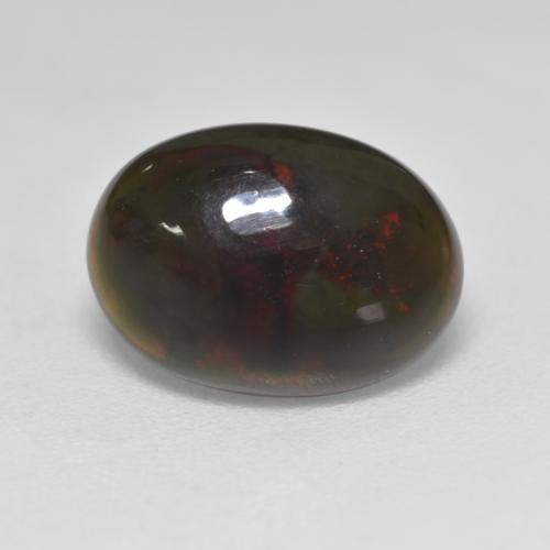 Multicolor Black Opal Gem - 1.7ct Oval Cabochon (ID: 535141)