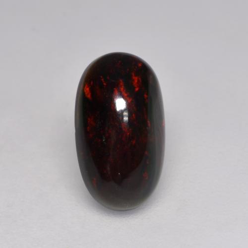 Multicolor Black Opal Gem - 1ct Oval Cabochon (ID: 535220)