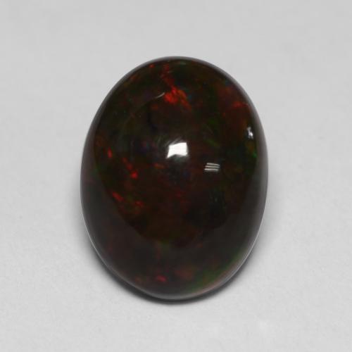 Multicolor Ópalo Negro Gema - 1.4ct Cabujón Óvalo (ID: 538078)