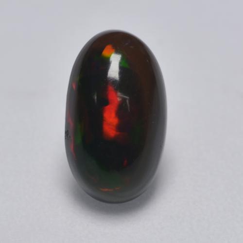 彩色 黑蛋白石 Gem - 1.3ct 椭圆形凸面型 (ID: 538195)