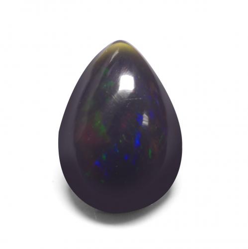 Многоцветный Черный Опал Камень - 1.2ct Груша Кабошон (ID: 538246)