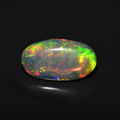 Multicolor Black Opal 1ct Oval from Ethiopia Gemstone
