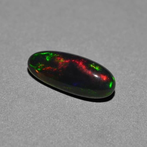 Multicolor Black Opal Gem - 0.9ct Oval Cabochon (ID: 580891)