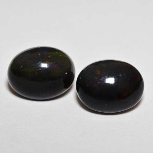 Multicolor Black Opal Gem - 1.9ct Oval Cabochon (ID: 597400)