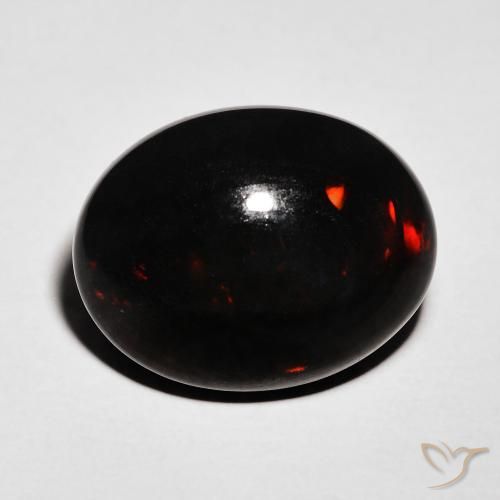 6.46ct Natural Multicolor Black Opal, Oval, Opaque