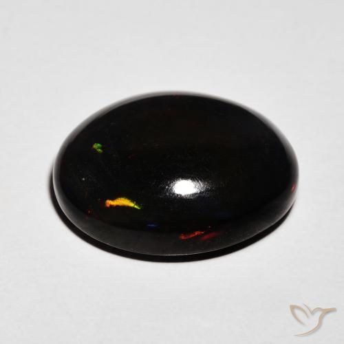 Black Opal Gemstone in 16 x 12 mm (calibrated) Size for Sale, Black Opal Stone in Multicolor Color