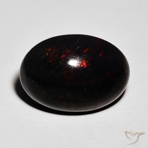 4.32ct Natural Multicolor Black Opal, Oval, Opaque