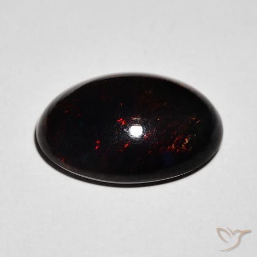 Black Opal Gemstone in 16 x 12 mm (calibrated) Size for Sale, Black Opal Stone in Multicolor Color