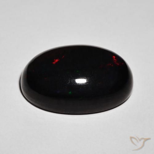 Black Opal Gemstone in 19.3 x 13 mm Size for Sale, Black Opal Stone in Multicolor Color