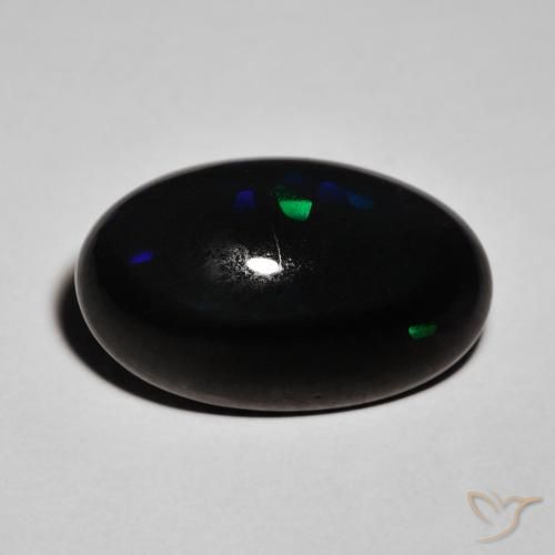 8.74ct Natural Multicolor Black Opal, Oval, Opaque