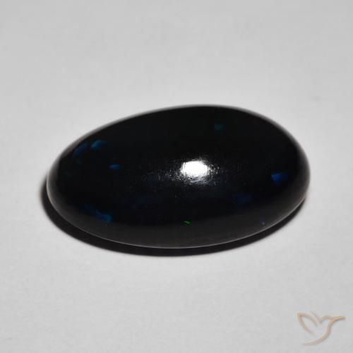 Black Opal Gemstone in 19.6 x 12 mm Size for Sale, Black Opal Stone in Multicolor Color