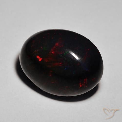 10.34ct Natural Multicolor Black Opal, Oval, Opaque