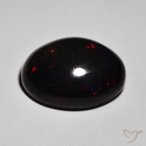 Black Opal Gemstone in 18.4 x 13.9 mm Size for Sale, Black Opal Stone in Multicolor Color