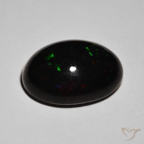 Black Opal Gemstone in 17.8 x 13.7 mm Size for Sale, Black Opal Stone in Multicolor Color