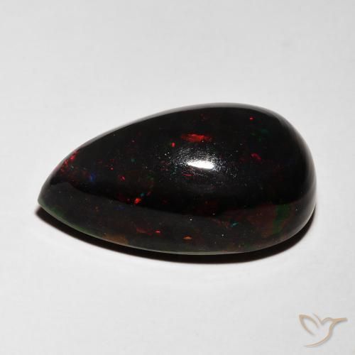 Black Opal Gemstone in 17.6 x 10.4 mm Size for Sale, Black Opal Stone in Multicolor Color