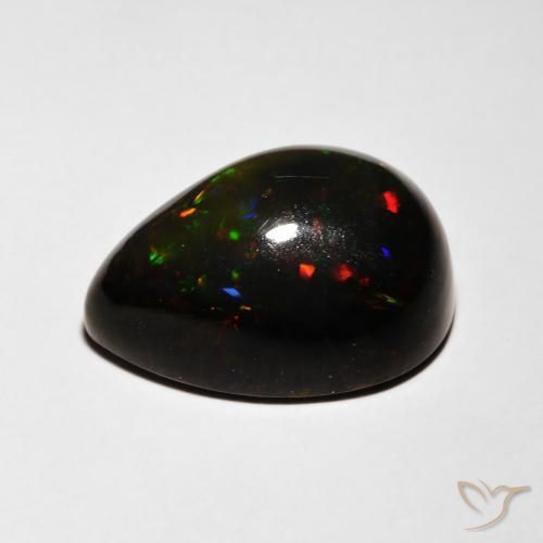 Black Opal Gemstone in 14 x 10 mm (calibrated) Size for Sale, Black Opal Stone in Multicolor Color