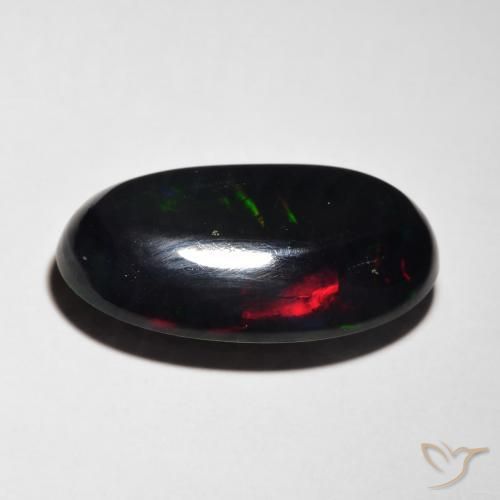 Black Opal Gemstone in 19.9 x 12.1 mm Size for Sale, Black Opal Stone in Multicolor Color