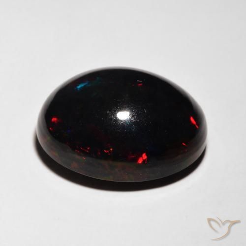 Black Opal Gemstone in 15.4 x 11.9 mm Size for Sale, Black Opal Stone in Multicolor Color