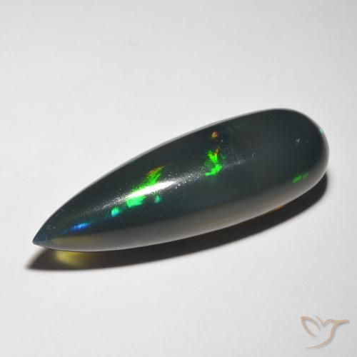 Black Opal Gemstone in 28.2 x 9.5 mm Size for Sale, Black Opal Stone in Multicolor Color