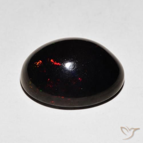 Black Opal Gemstone in 16.1 x 12.5 mm Size for Sale, Black Opal Stone in Multicolor Color
