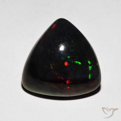 4.06ct Natural Multicolor Black Opal, Trillion, Opaque